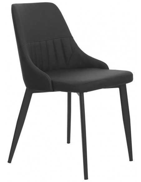 Sedia per interno - Struttura in metallo verniciato - Rivestimento in ecopelle - Dimensioni cm 45 x 45 x 82 h