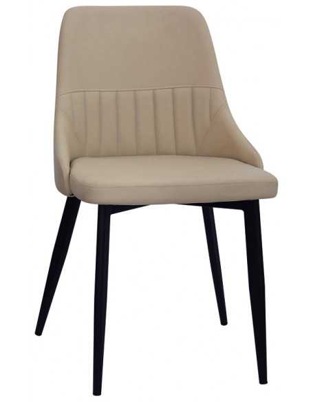 Sedia per interno - Struttura in metallo verniciato - Rivestimento in ecopelle - Dimensioni cm 45 x 45 x 82 h