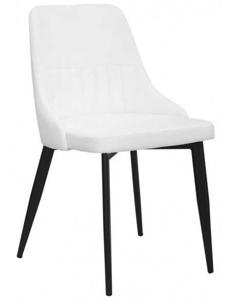 Silla para interior - Estructura de metal pintado - Cubierta de poliéster - Dimensiones cm 45 x 45 x 82 h