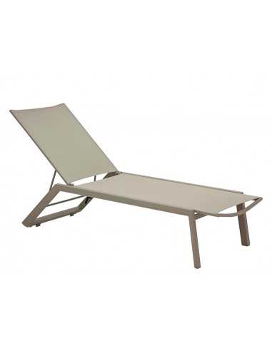 Cot - Painted aluminium frame with rear wheels - Textilene coating - Dimensions cm L194 x P67