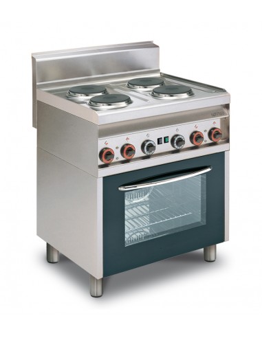 Cucina elettrica - Forno elettrico statico grill - N° 4 piastre - cm 80 x 65 x 87 h
