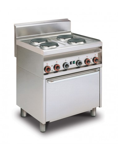 Cucina elettrica - N° 4 piastre - Forno elettrico statico grill - cm 80 x 65 x 87 h