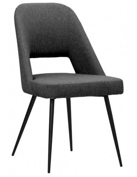 Silla para interior - Marco de metal pintado - Cubierta de tela o de cuero - Dimensiones cm 48 x 46 x 85 h