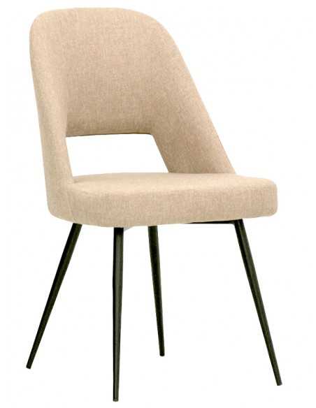 Silla para interior - Marco de metal pintado - Cubierta de tela o de cuero - Dimensiones cm 48 x 46 x 85 h