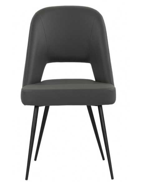 Silla para interior - Marco de metal pintado - Cubierta de tela o de cuero - Dimensiones cm 48 x 46 x 85 h