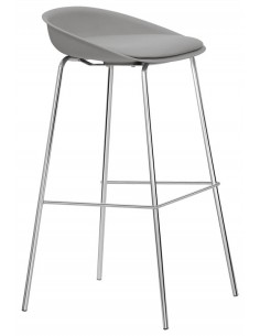 Stool for interior - Chrome metal - Polypropylene seat -...