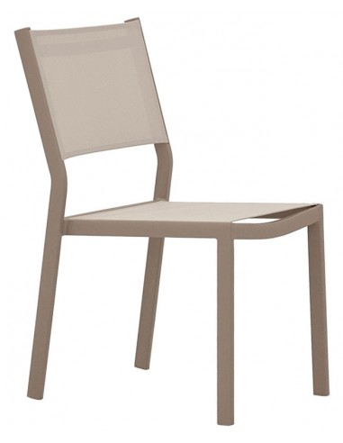 Sedia per esterno - Struttura in alluminio verniciato - Seduta e schienale in textylene - Dimensioni cm 44 x 46 x 86 h