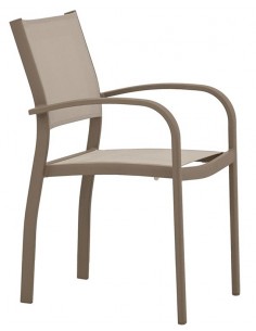 Sedia per esterno - Struttura in alluminio verniciato -...