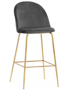 Indoor Stool - Brass Metal Structure - Velvet Cover -... 2