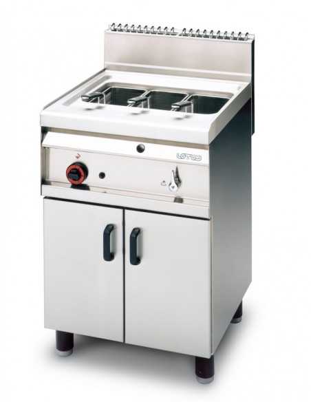 Cocedor de pasta profesional a gas - Capacidad lt 40 - N° 3 cestas - cm 60 x 65 x 87 h