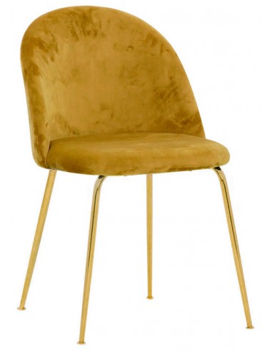 Interior chair - Brass metal frame - Velvet cover - Dimensions cm 44 x 42 x 79 h