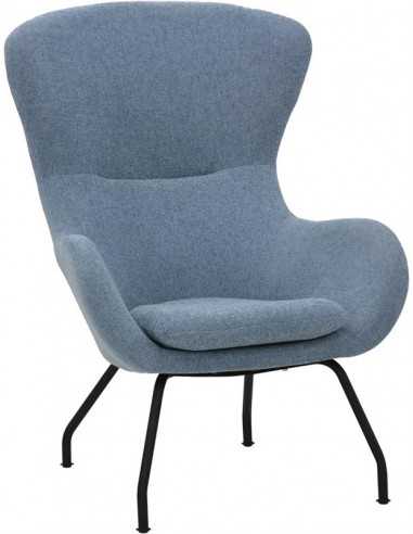 Armchair - Painted metal frame - Fabric cover -...