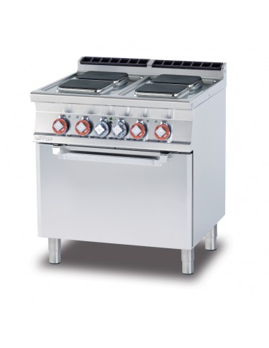 Electric kitchen - Ventilated electric oven - N. 4 square plates - cm 80 x 70,5 x 90 h