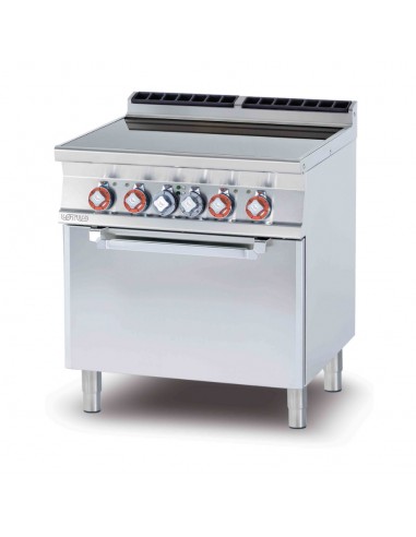 Cocina eléctrica - N. 4 placas - horno eléctrico ventilado - cm 80 x 70,5 x 90 h