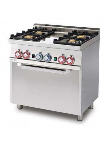 Cocina de gas -Modelo CF4-68G - N. 4 fuegos artificiales - Dimensiones cm 80 x 60 x 90 h