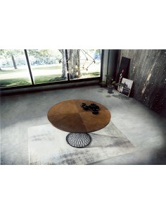 Indoor table - Painted metal frame - MDF veneered top -... 2