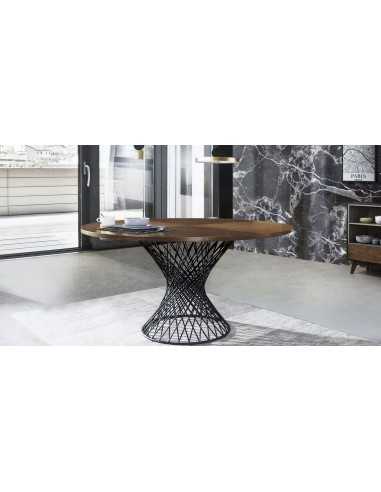 Indoor table - Painted metal frame - MDF...