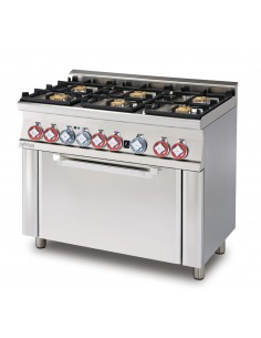 Cucina a gas - N. 6 Fuochi - Forno a gas con grill - Dimensioni cm 100 x 60 x 90 h