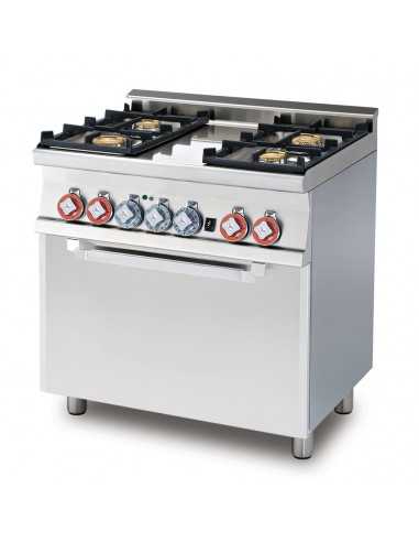 Professional gas stove - N. 4 burners -...