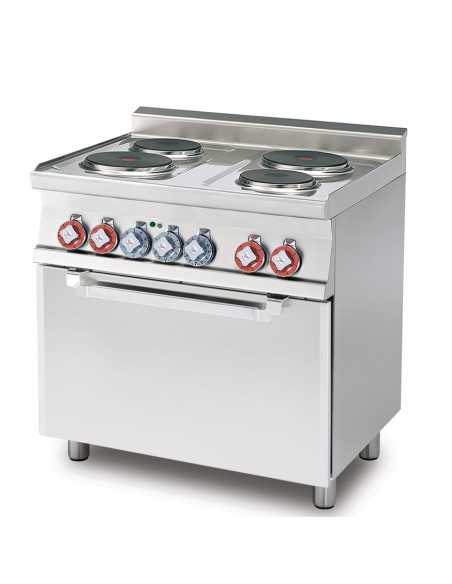Electric kitchen - N. 4 Round plates - Electric oven - cm 80 x 60 x 90 h