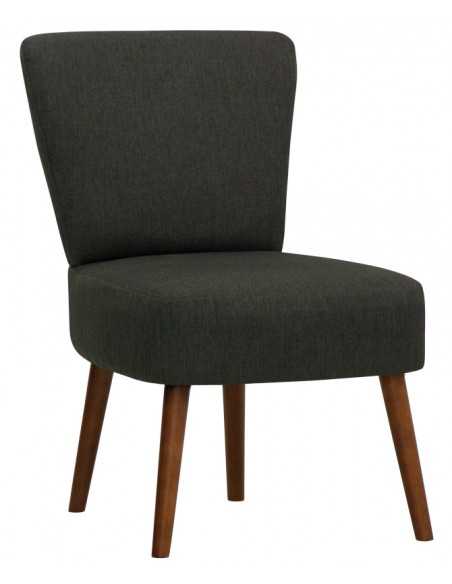 Sillón - Marco de madera - tapicería de tela - Dimensiones cm 53 x 46 x 86 h