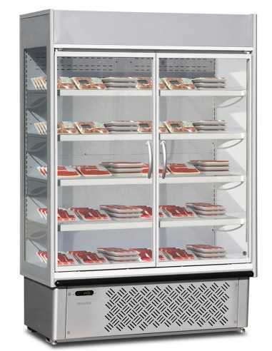 Wall display - Temperature 0°+10°C - Swing doors - Ventilated refrigeration - Cm 98.5 x 73.7 x 198.7 h