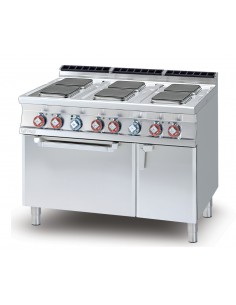 Cocina eléctrica - N. 6 placas cuadradas - horno...