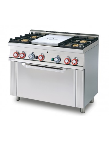Cocina de gas - Placa - N. 4 Cocinas - horno eléctrico - cm 100 x 60 x 90 h