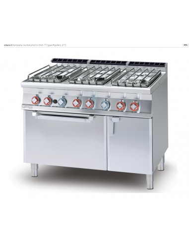 Gas cooker - N. 6 fires - Ventilated electric oven - cm 120 x 70,5 x 90 h