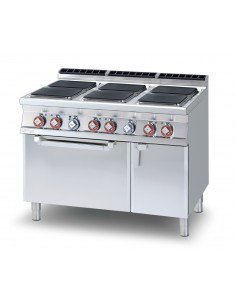Electric kitchen Professional model with 6 square baking sheets - Electric convection oven - cm 120 x 90 x 90 h