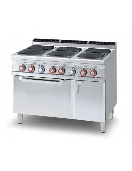 Electric kitchen Professional model with 6 square baking sheets - Electric convection oven - cm 120 x 90 x 90 h
