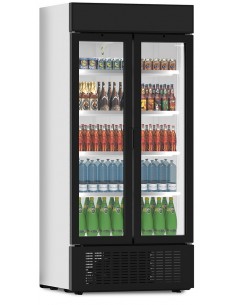 Vitrina refrigerada con puertas de cristal - Capacidad...