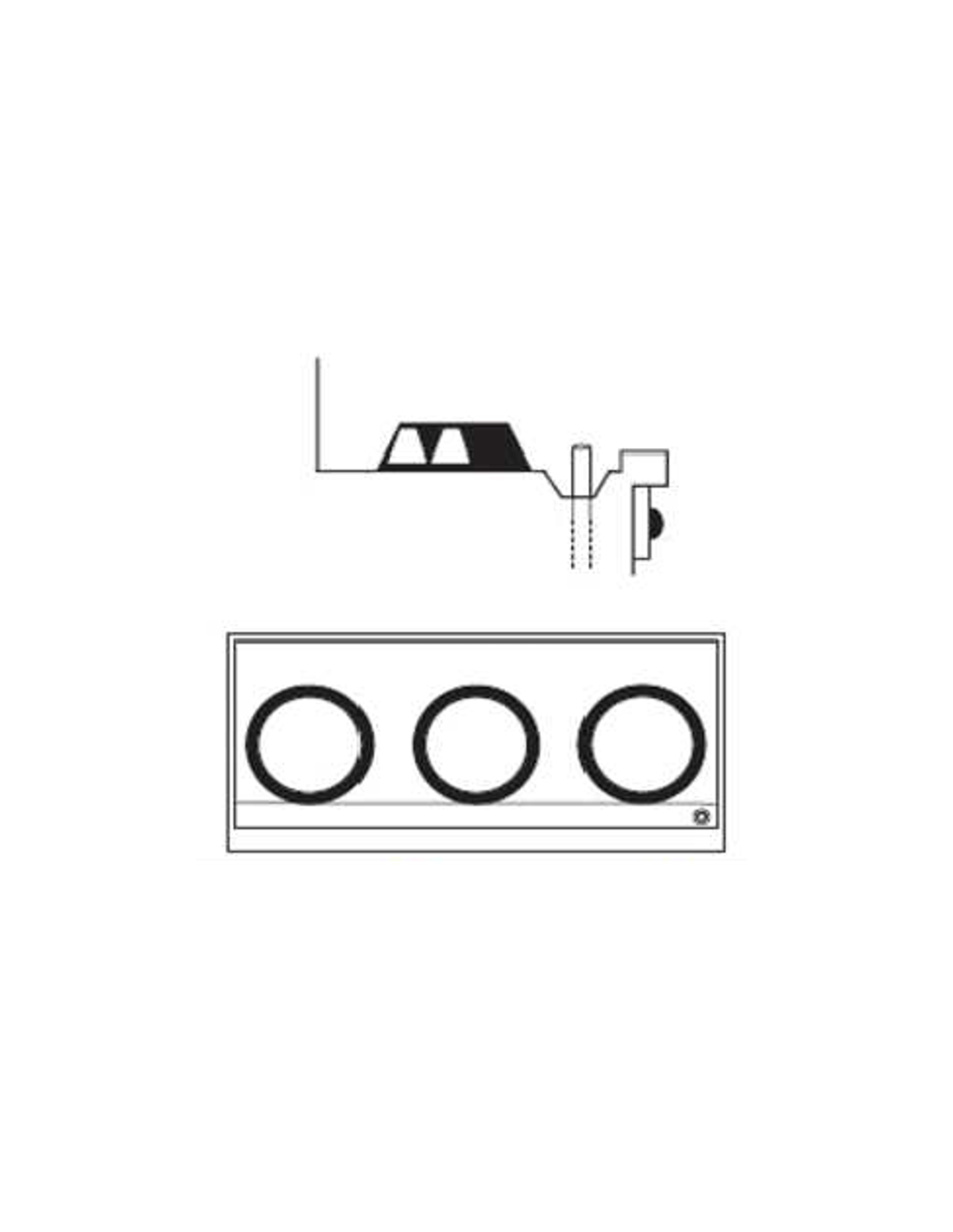 Rear channel with exhaust without floor washing system (without water jets)