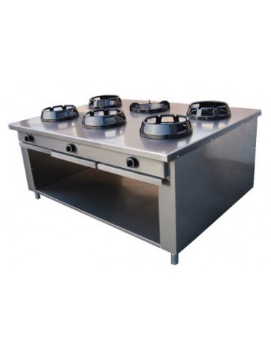 Chinese gas cooker - N. 6 fires - Passer - cm 180x120x85 h