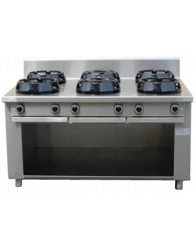 Chinese gas cooker - N. 6 fires - cm 150 x 100 x 85 h