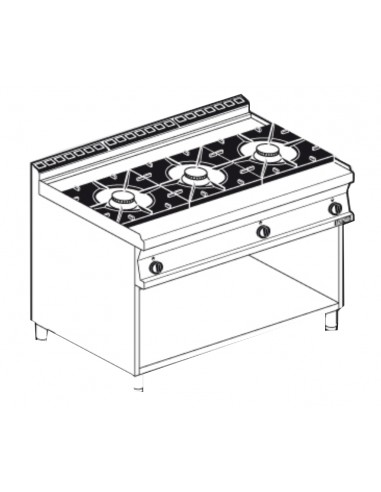 Gas cooker - N. 2 fires - cm 120 x 70,5 x 90 h