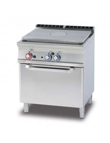 Cucina a gas - Forno elettrico ventilato - Tuttapiastra - cm 80 x 70,5 x 90 h