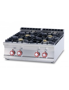 Professional gas stove - N. 4 burners - cm 80 x 90 x 28 h