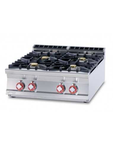 Professional gas stove - N. 4 burners - cm 80 x...