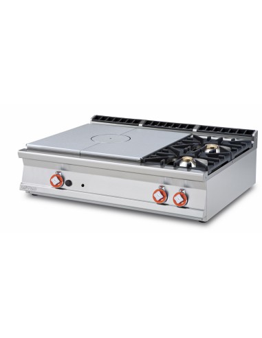Gas cooker - N. 2 fires + All plate - cm 120 x 90 x 28 h