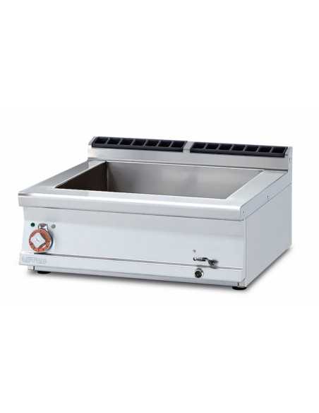 Baño maría eléctrico profesional - De sobremesa - N .1 x GN 2/1 + n°2 x GN 1/3 h 15 - cm 80 x 90 x 28h