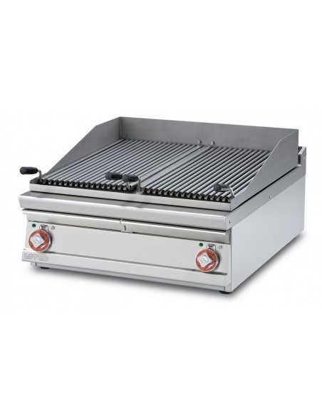 Parrilla eléctrica profesional - Parrilla de acero inoxidable - cm 80 x 90 x 28h