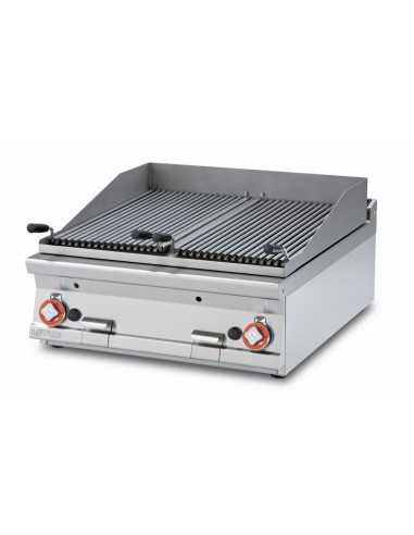 Gas Grill - Adjustable lava stone - cm 80 x 90 x 28h