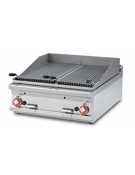 Parrilla profesional de gas - Piedra volcánica ajustable - cm 80 x 90 x 28h