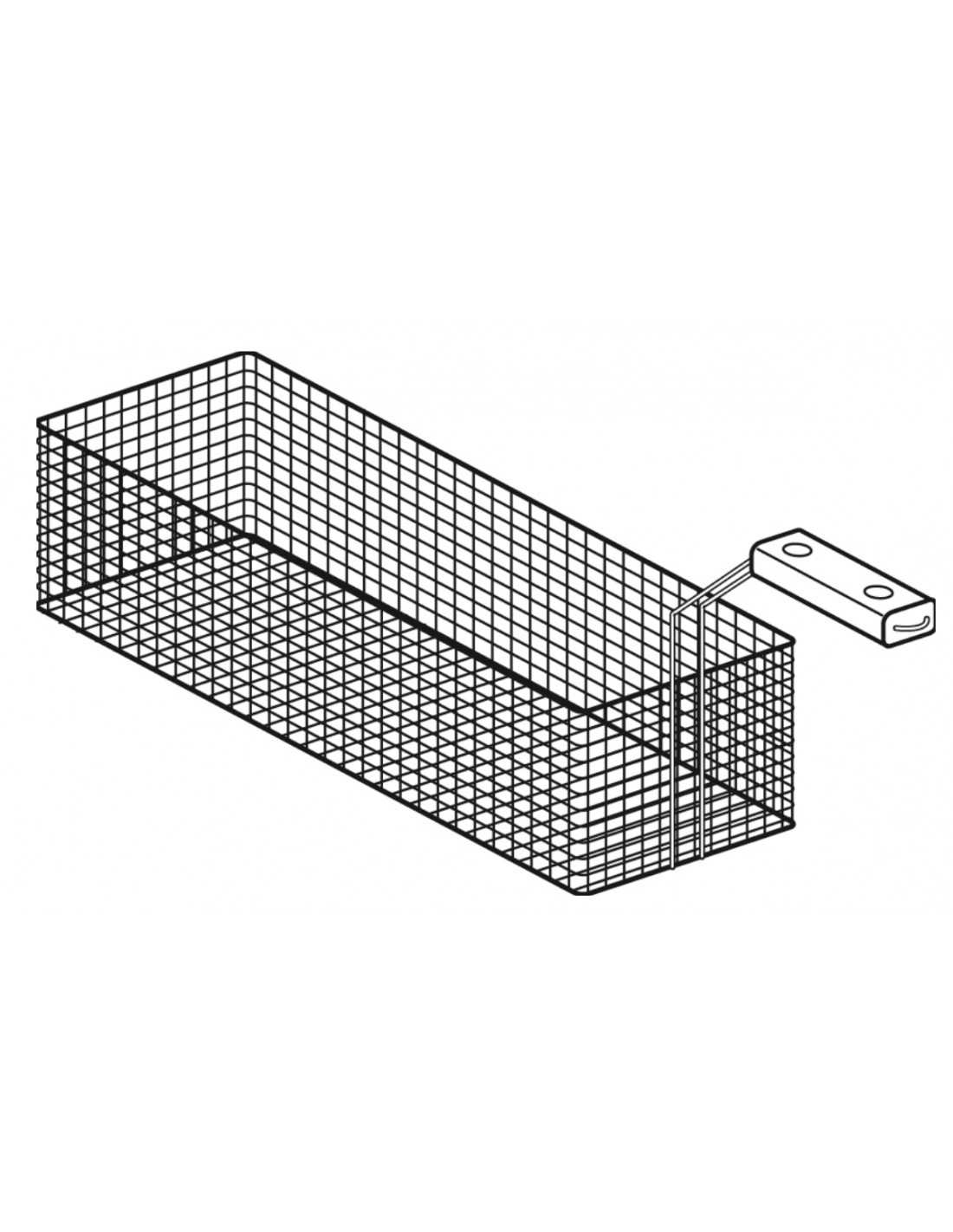 Basket for fryer - GN 1/2 - Dimensions cm 10 x 25x 10 h