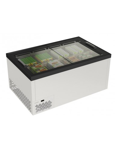 Refrigerated island - Double temperature -25°+5°C - Capacity 589 liters - Flat sliding glasses - Cm 204.4 x 96.4 x 82.6 h