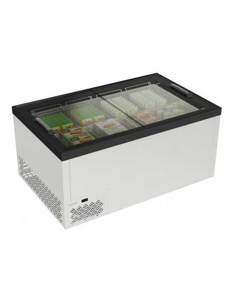 Dual temperature display island: Positive / negative - Capacity liters 773 -Cm 254.4 x 96.4 x 82.6 h