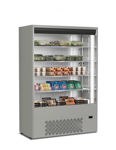 Espositore murale - Temperatura 0° + 4°C - Ventilato - Interno inox - Tenda notte di serie - Cm 98.5 x 64 x 198.1 h