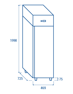 Freezer cabinet - Capacity lt 235 - cm 46.9 x 72.5 x 206 h 2