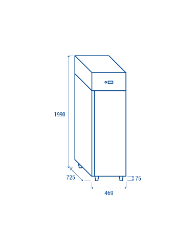 Freezer cabinet - Capacity lt 235 - cm 46.9 x...